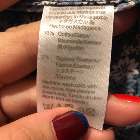 J crew men blue flower print shirt - Picture 9 of 9